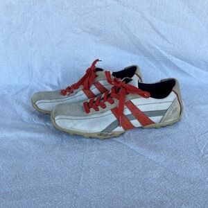 Skechers Casual Mens Sneakers Red White Beige Lace Up Size 9